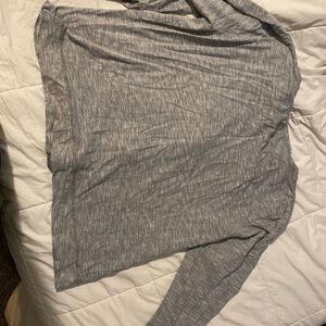 Hanes- Gray Long Sleeve zip lightweight jacket